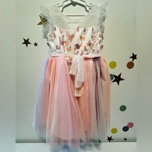 Jona Michelle White and Pink Tulle Dress